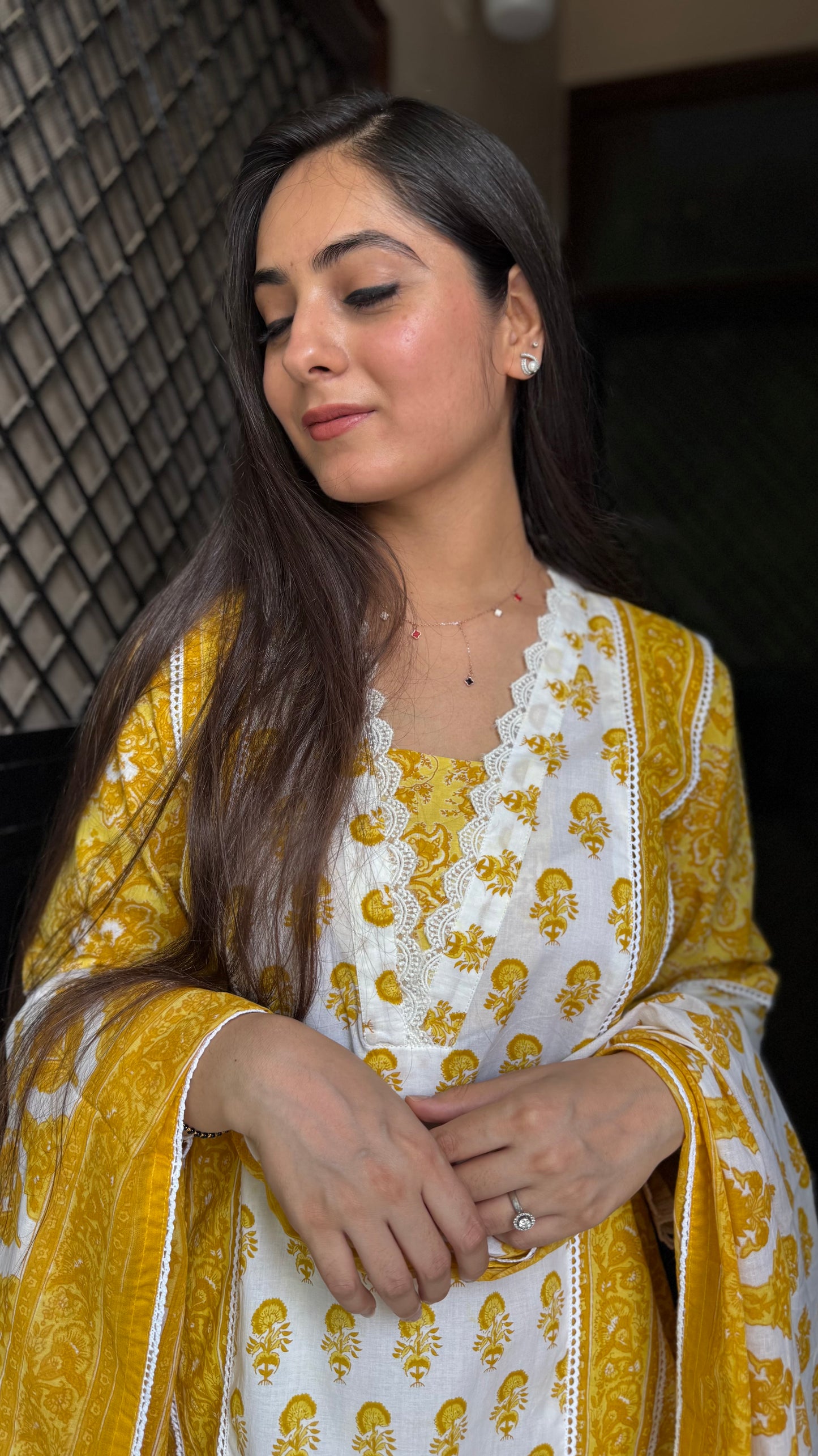 Diksha Mustard Palazzo Suit Set