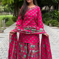 Manya Pink Floral Sharara Suit