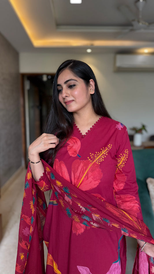 Maya Floral Printed Suit