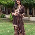 Rhea Mocha Lace Suit Set