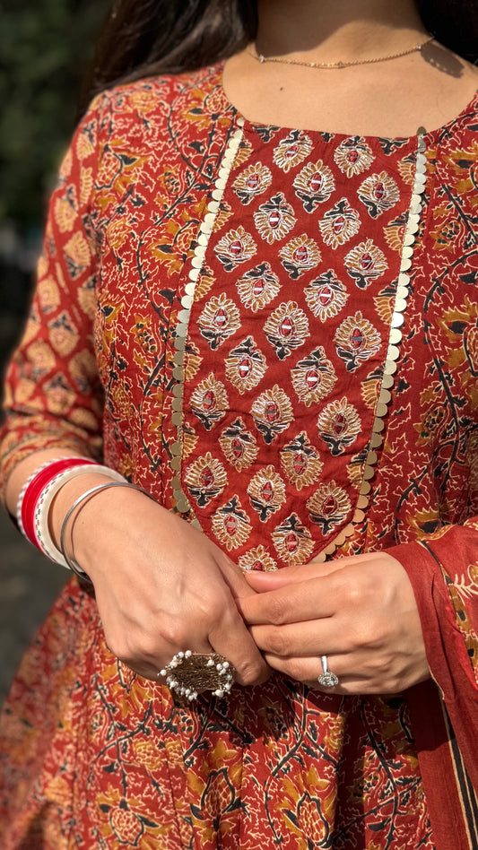 Sanya Rustic Maroon Anarkali Suit