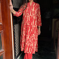 Nidhi Brick Red Kurta Pant Set