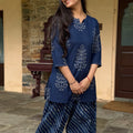 Meera Navy Bandhej Farshi Set