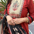 Rustic Riwaayat Hand Block Patchwork Suit Set