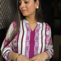 Shivani White Wine Muslin Coord Set
