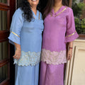 Surbhi Ice Blue Coord Set