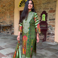 Meher Green Mandala Print Suit