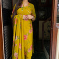Shifa Mustard Green Suit