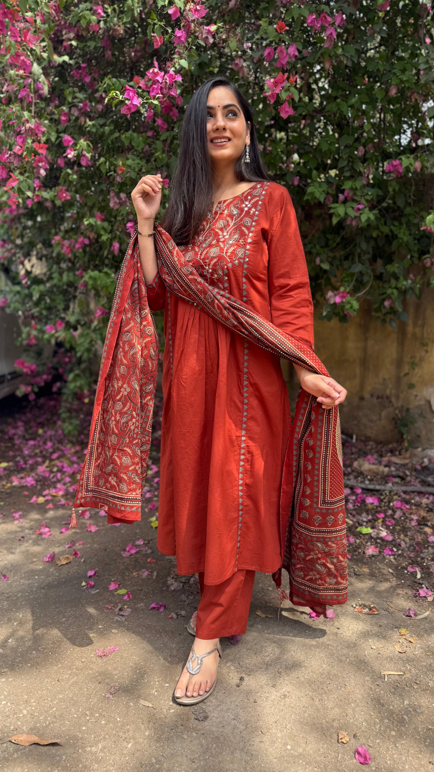 Kashish Rust A-Line Suit