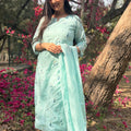 Pastel Bloom Cotton Mulmul Suit