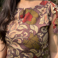 Mauve Floral Kalamkari Suit Set