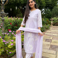 Lilac Applique Suit Set