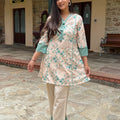 Roohani Teal Coral Co-ord Set