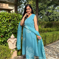 Pastel Pink & Blue A-Line Suit