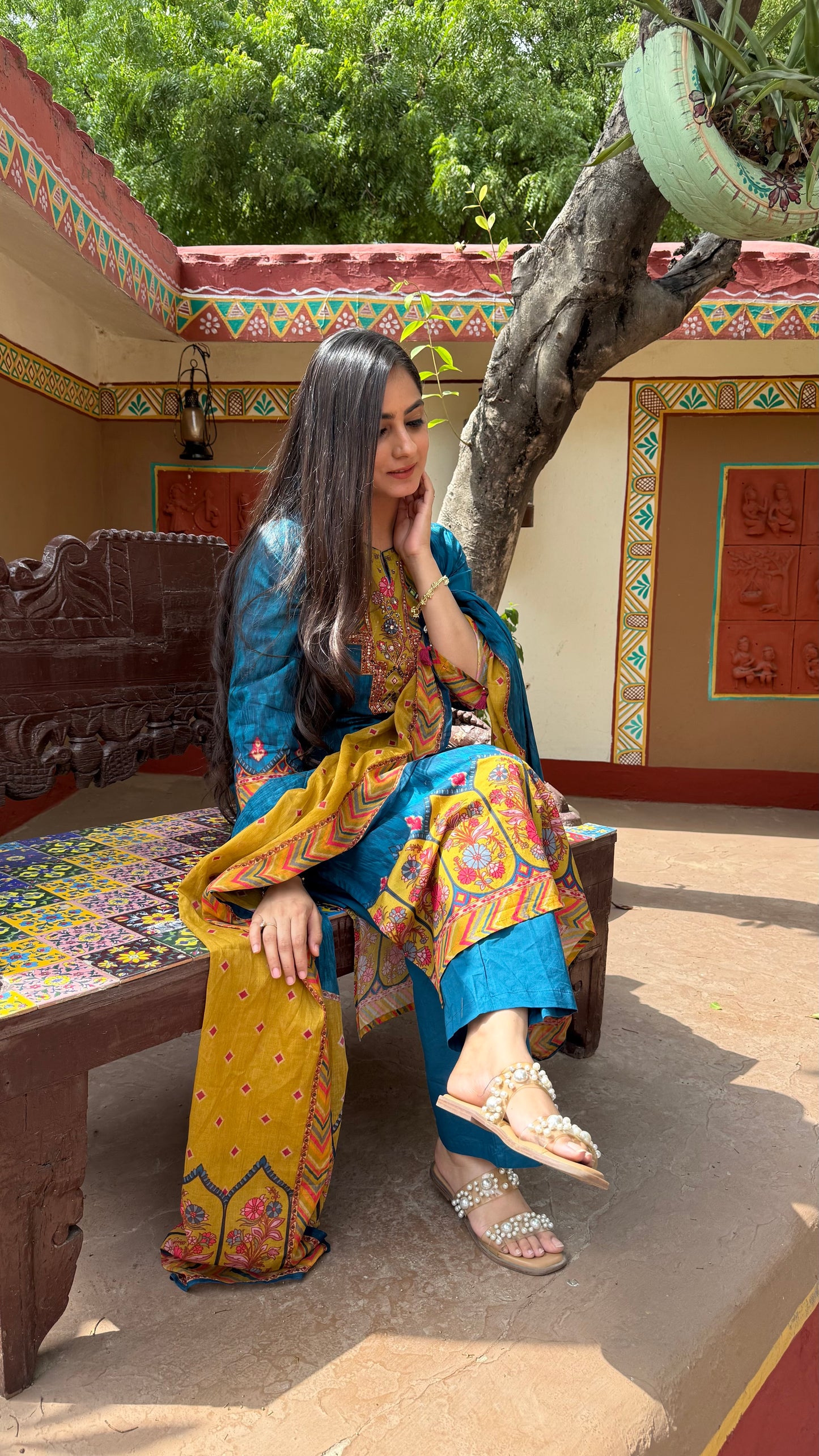 Azure Mehfil Suit Set