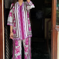 Shivani White Wine Muslin Coord Set
