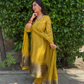 Diya Mustard Chanderi Suit