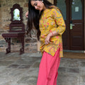 Kiara Mustard Floral Farshi Set