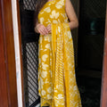 Prachi Mustard Embroidered Suit