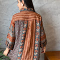 Brown Striped Printed Top
