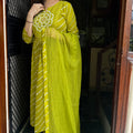 Richa Parrot Green Bandhej Suit