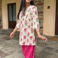 Kiara Beige Floral Farshi Set