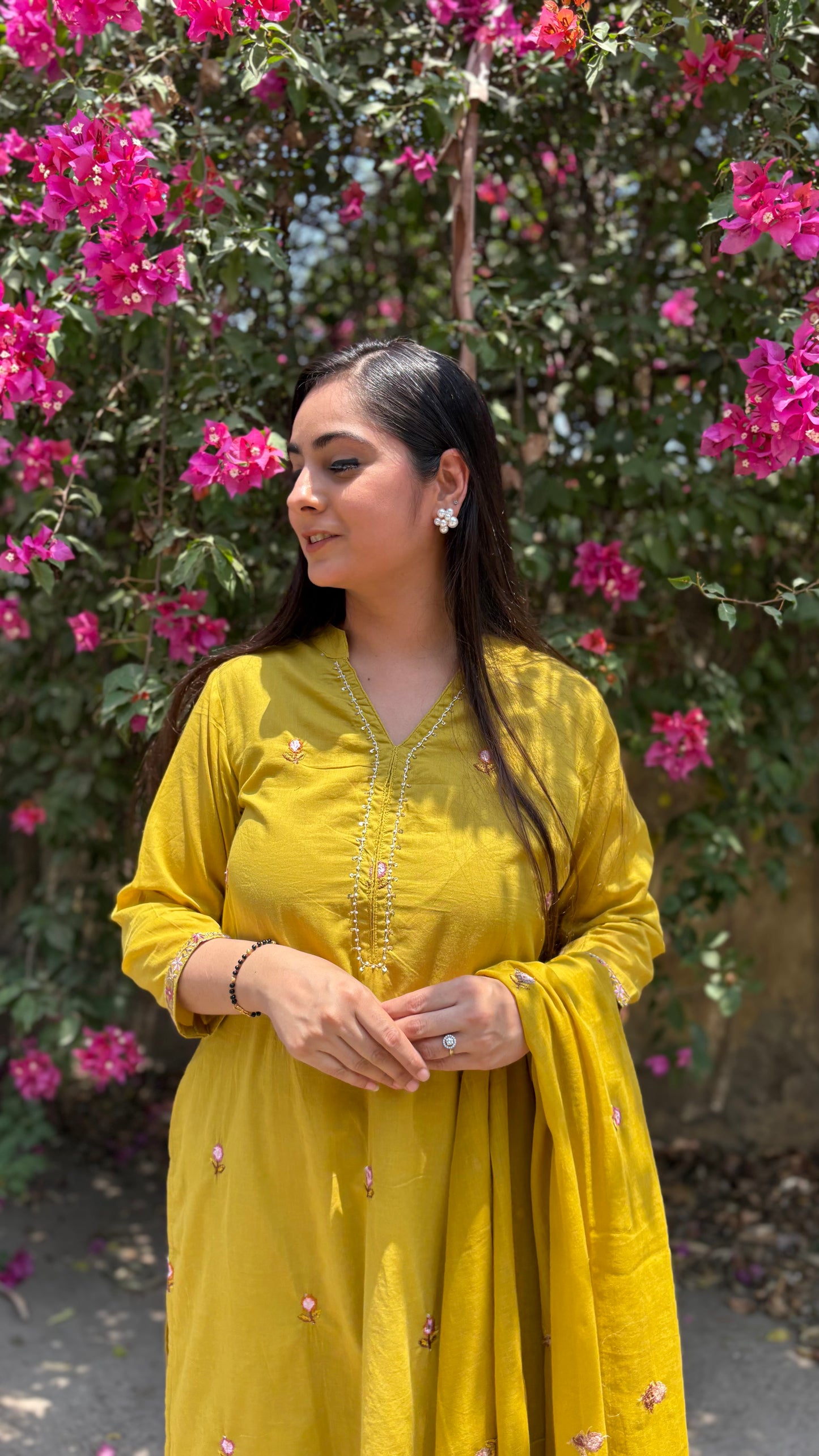 Ekta Cotton Embroidered Suit