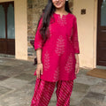 Meera Pink Bandhej Farshi Set