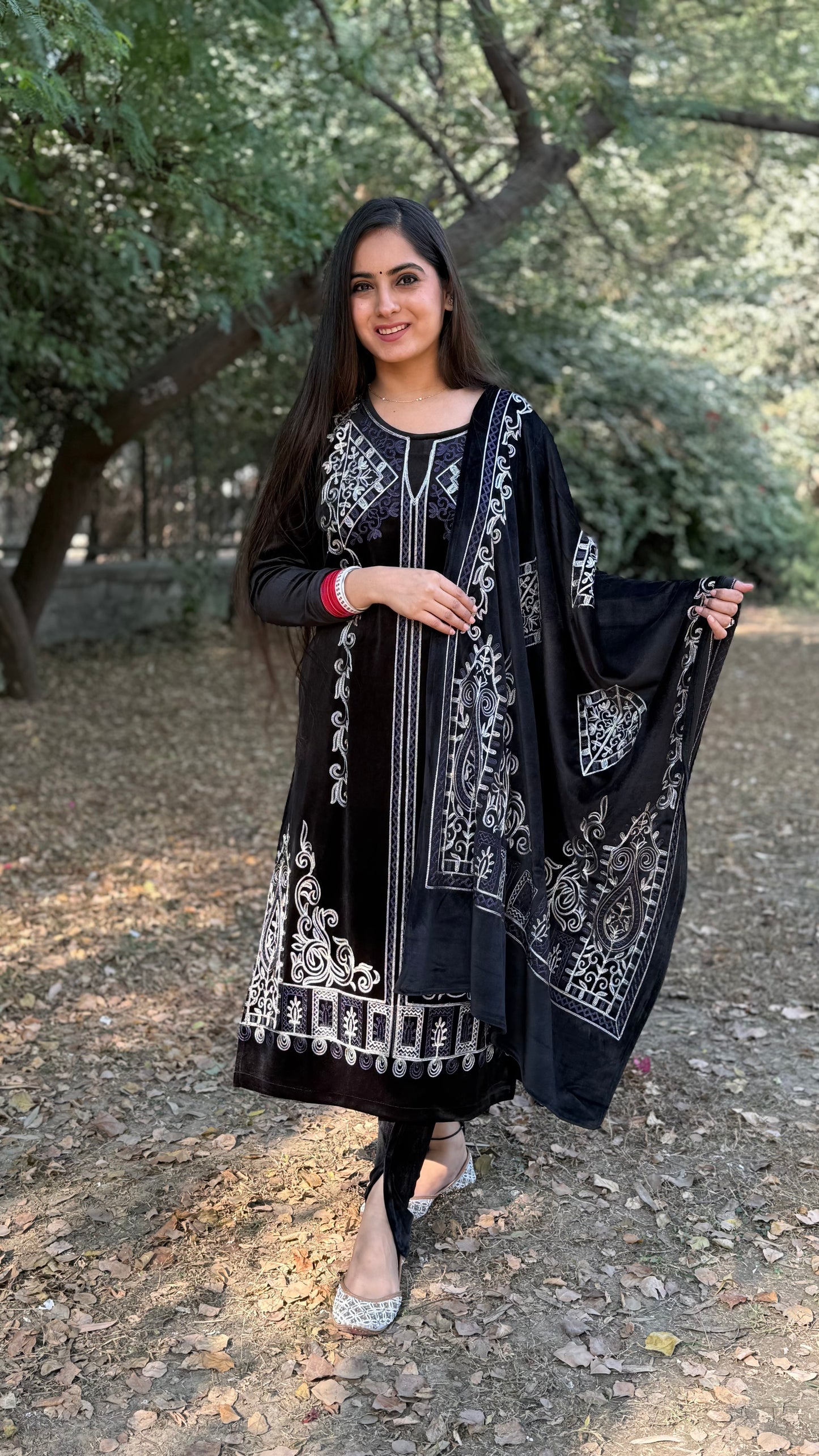 Rehmat Black Velvet Suit