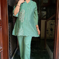 Mahira Green Chinnon Coord Set