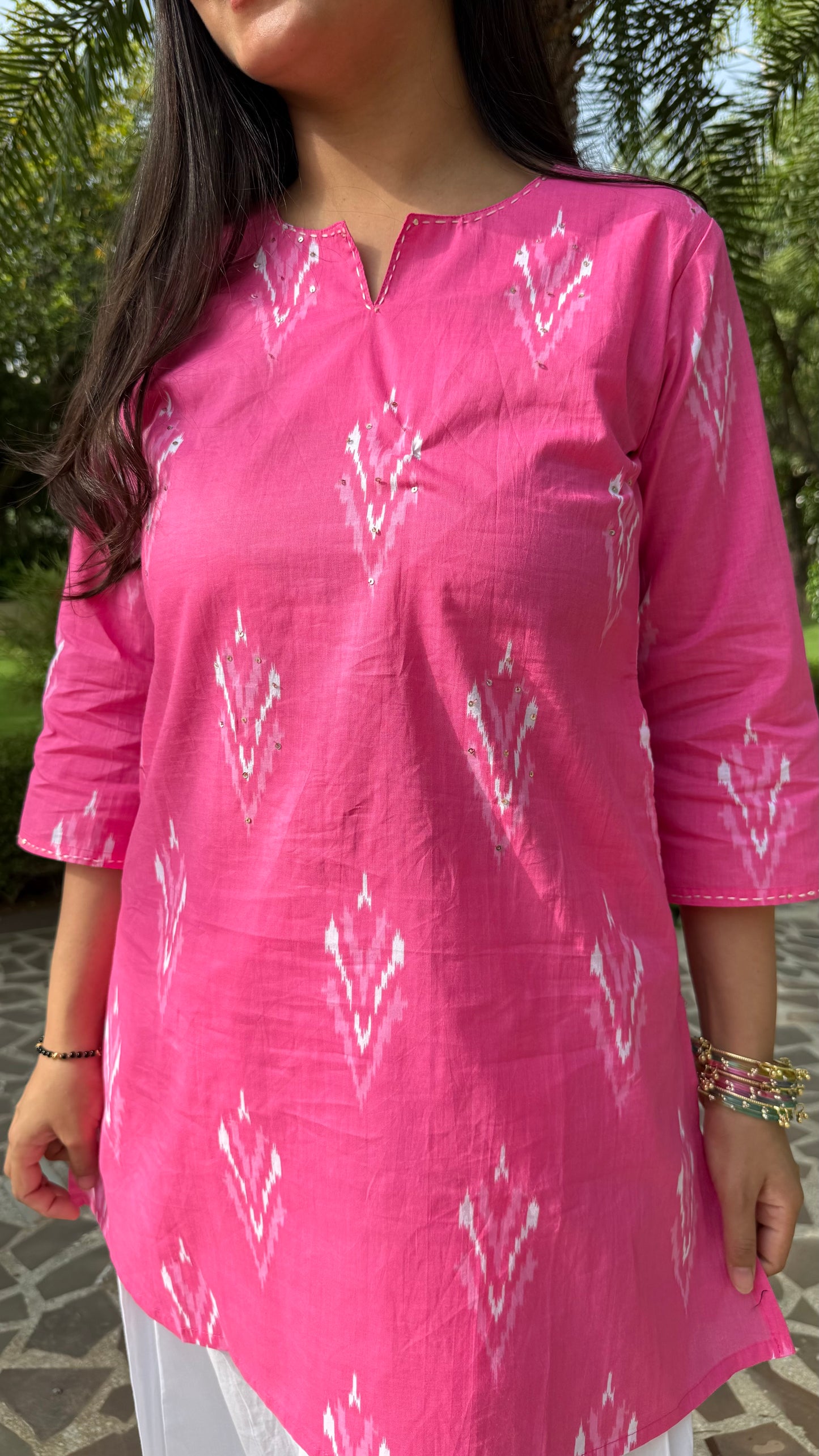 Pink Gulnaar Farshi Co-ord Set