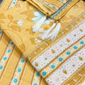 Kiara Yellow Cotton Unstitched Suit