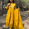 Priti Mustard A-Line Suit