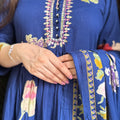 Veena Blue Flared Suit