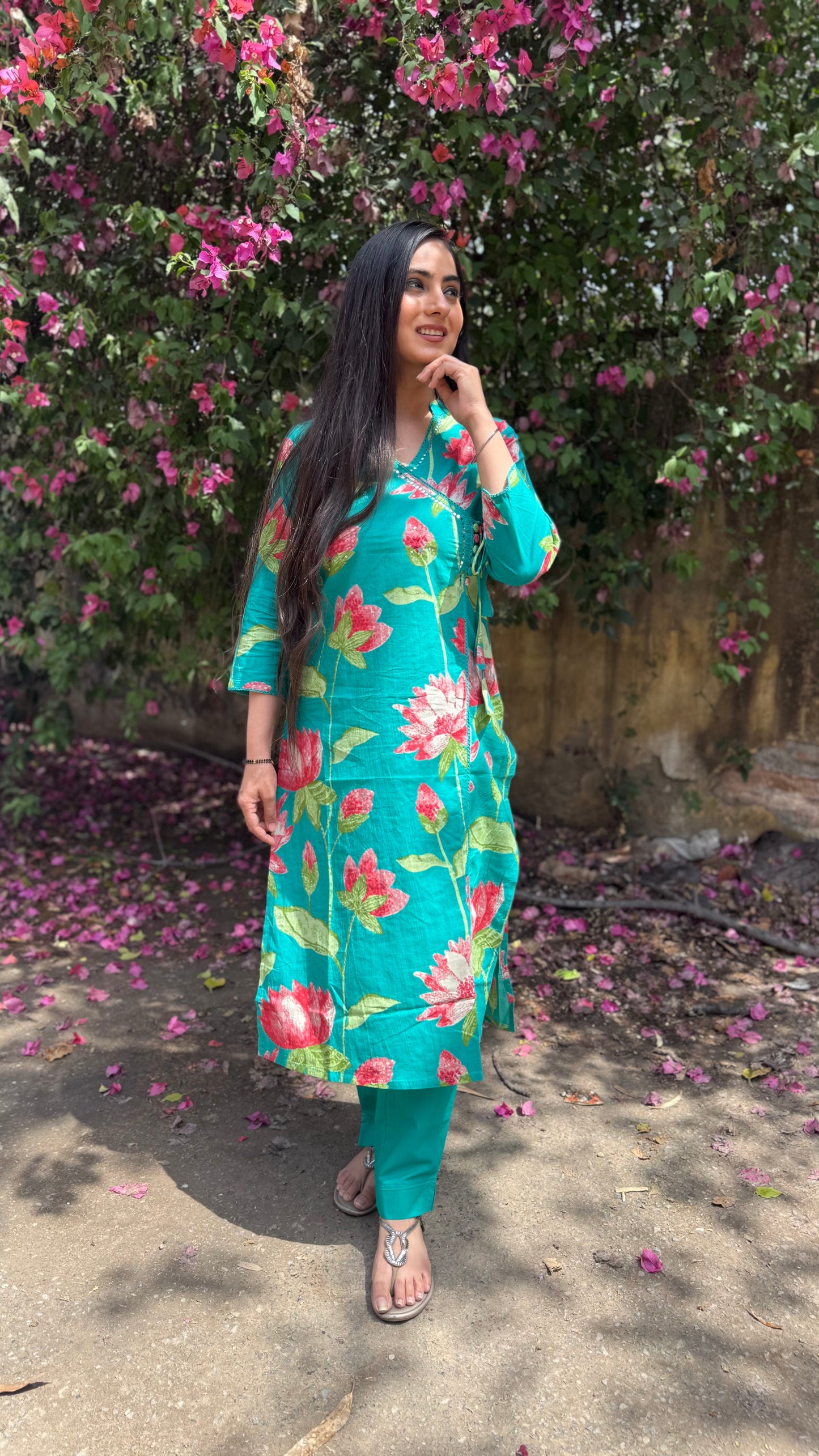 Siya Teal Kurta Pant set