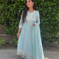 Aisha Sky Blue Mirror Suit