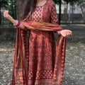 Sanya Rustic Maroon Anarkali Suit