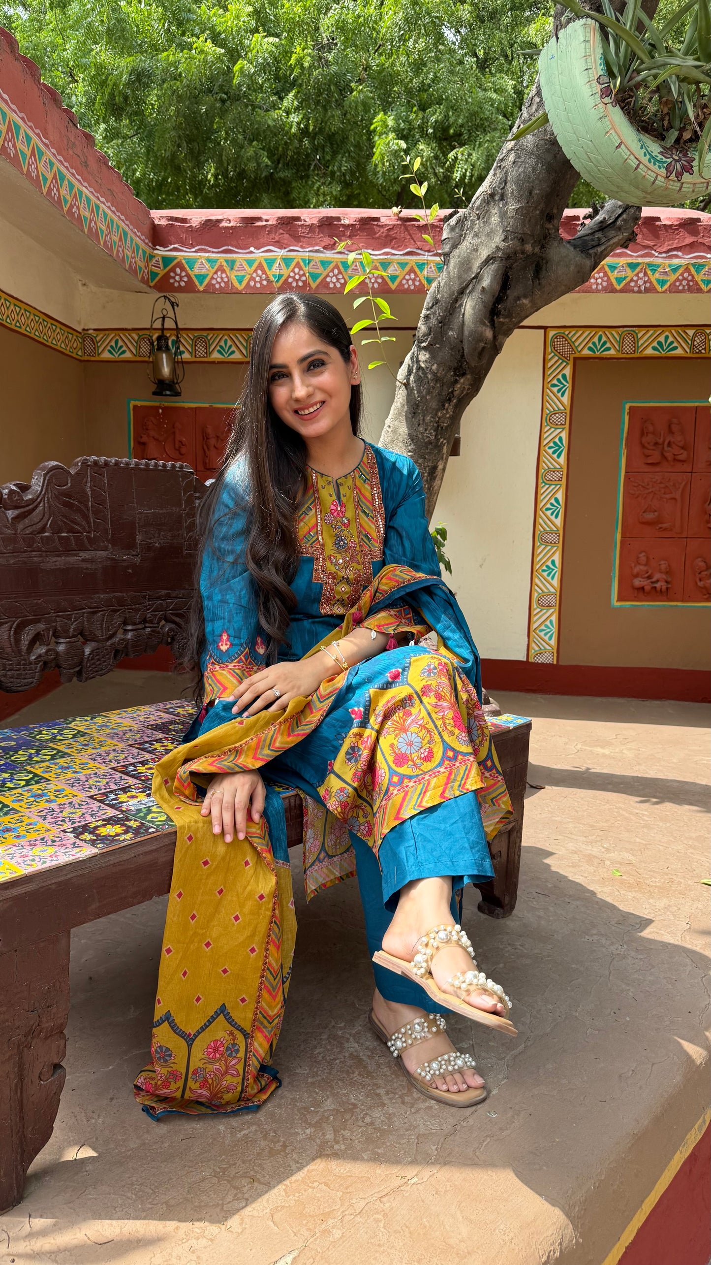 Azure Mehfil Suit Set