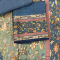Sana Navy Floral Print Unstitched Suit