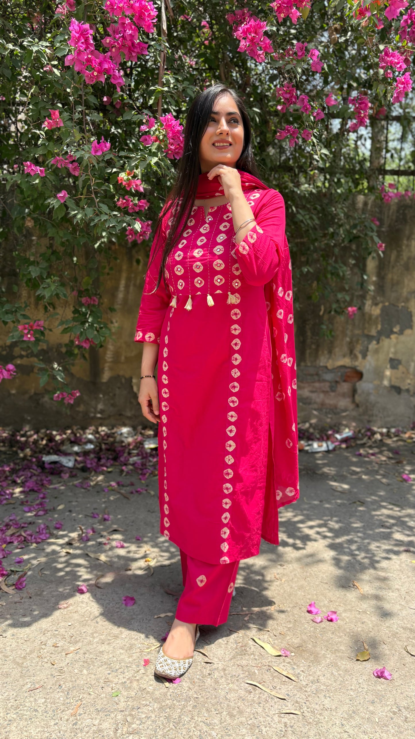 Ankita Bandhej Cotton Suit