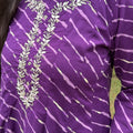 Kyra Purple Leheriya Anarkali Set