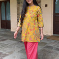 Kiara Mustard Floral Farshi Set