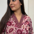 Prachi Pink Floral Suit