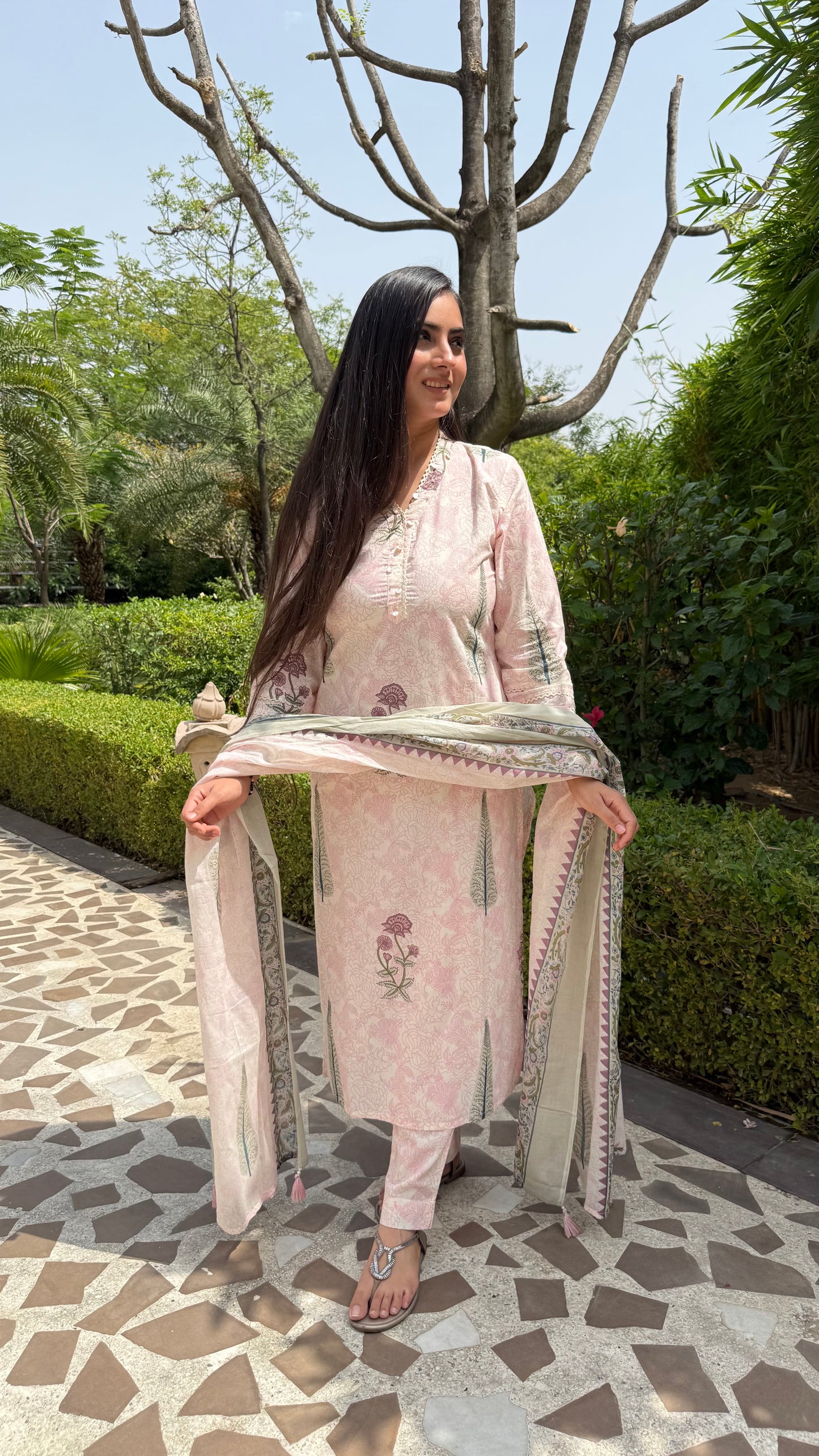 Gulnaaz Pastel Pink Suit