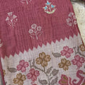 Inaya Onion Pink Ikkat Unstitched Suit