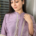 Lilac Embroidered Suit