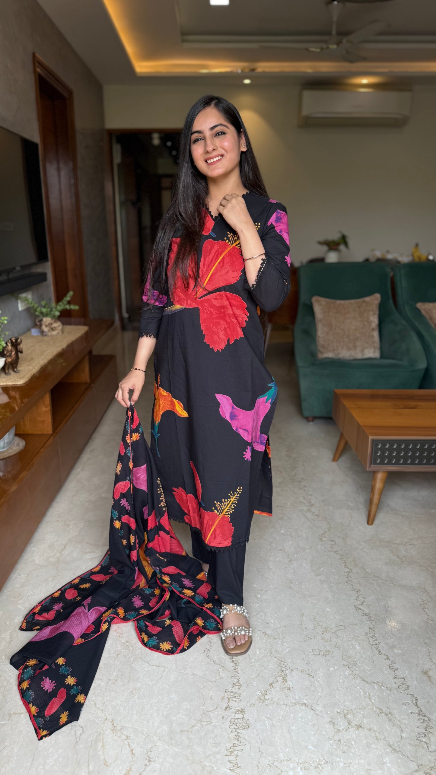 Maya Floral Printed Suit