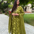 Kavya Green Shibori Anarkali Suit