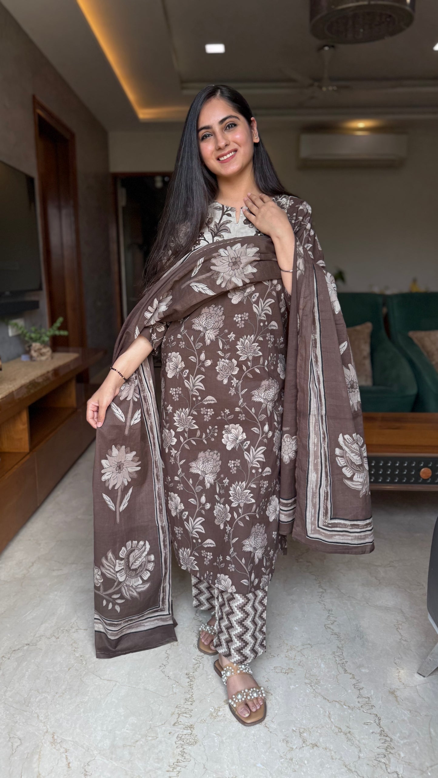 Gauri Printed Cotton Suit