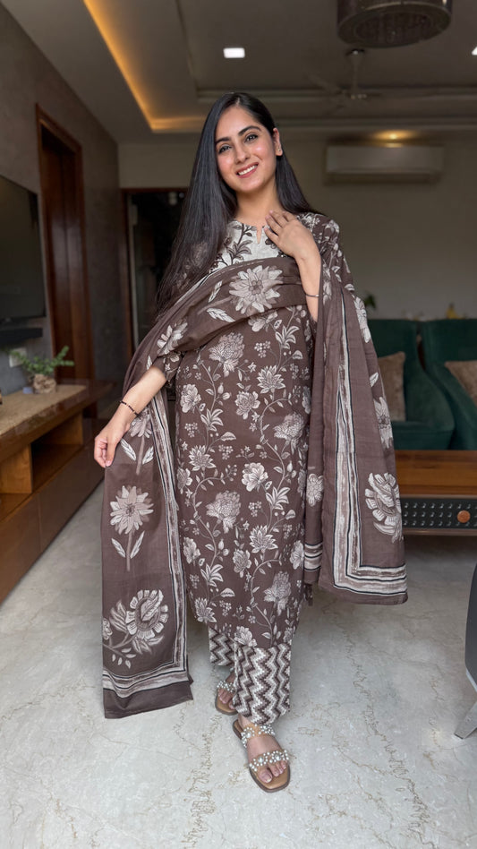 Gauri Printed Cotton Suit